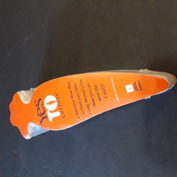 VTG. YES TO CARROTS 100% COTTON WOMEN'S SZ. L T SHIRT - Picture 3 of 4